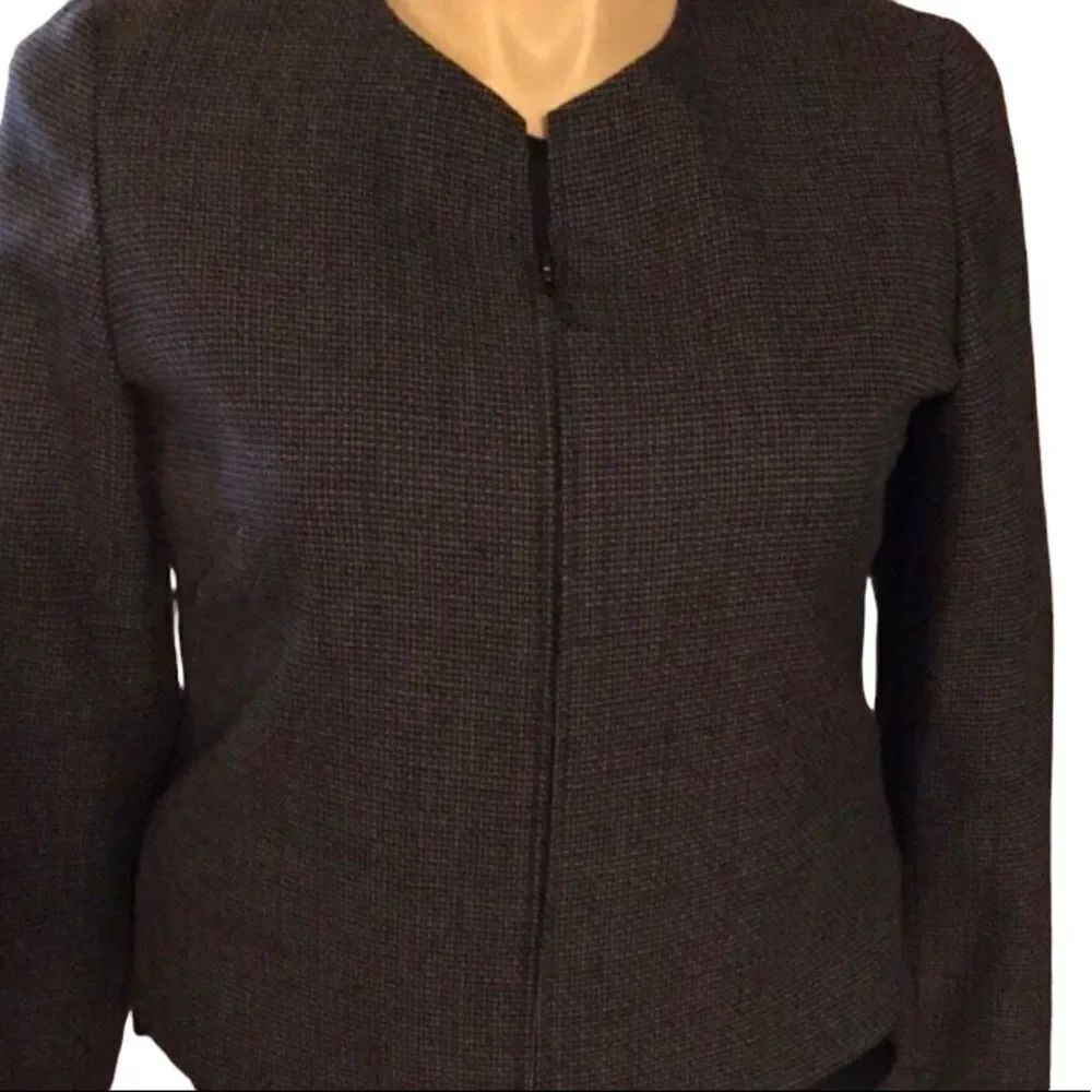 100% Wool Jacket by Pendleton Black/White Size 12